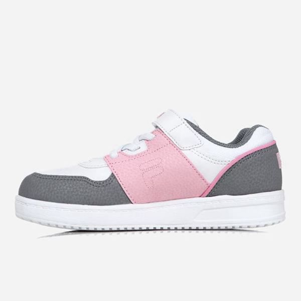 Fila Court Girl's Lifestyle Shoes - Grey/Pink,NZ 986-40967